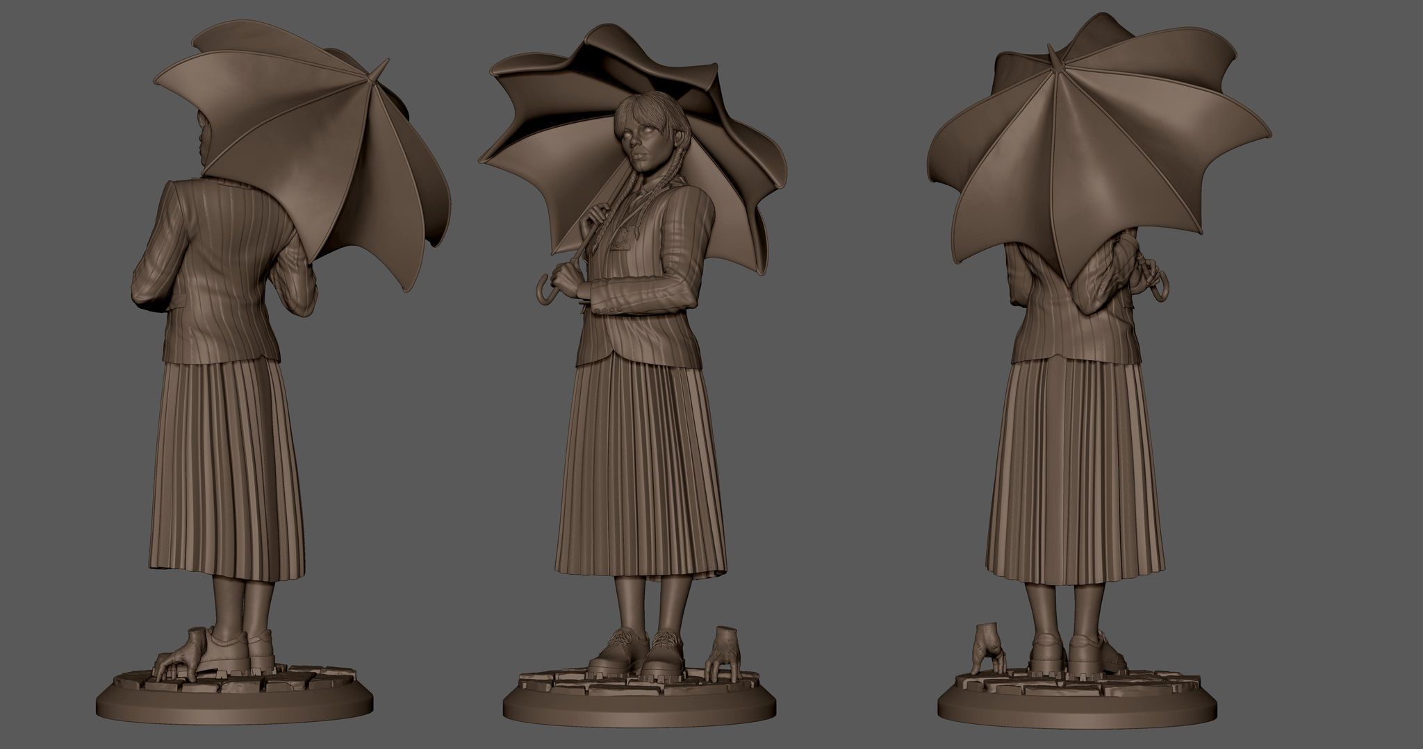 Wednesday Addams 3D print model_9