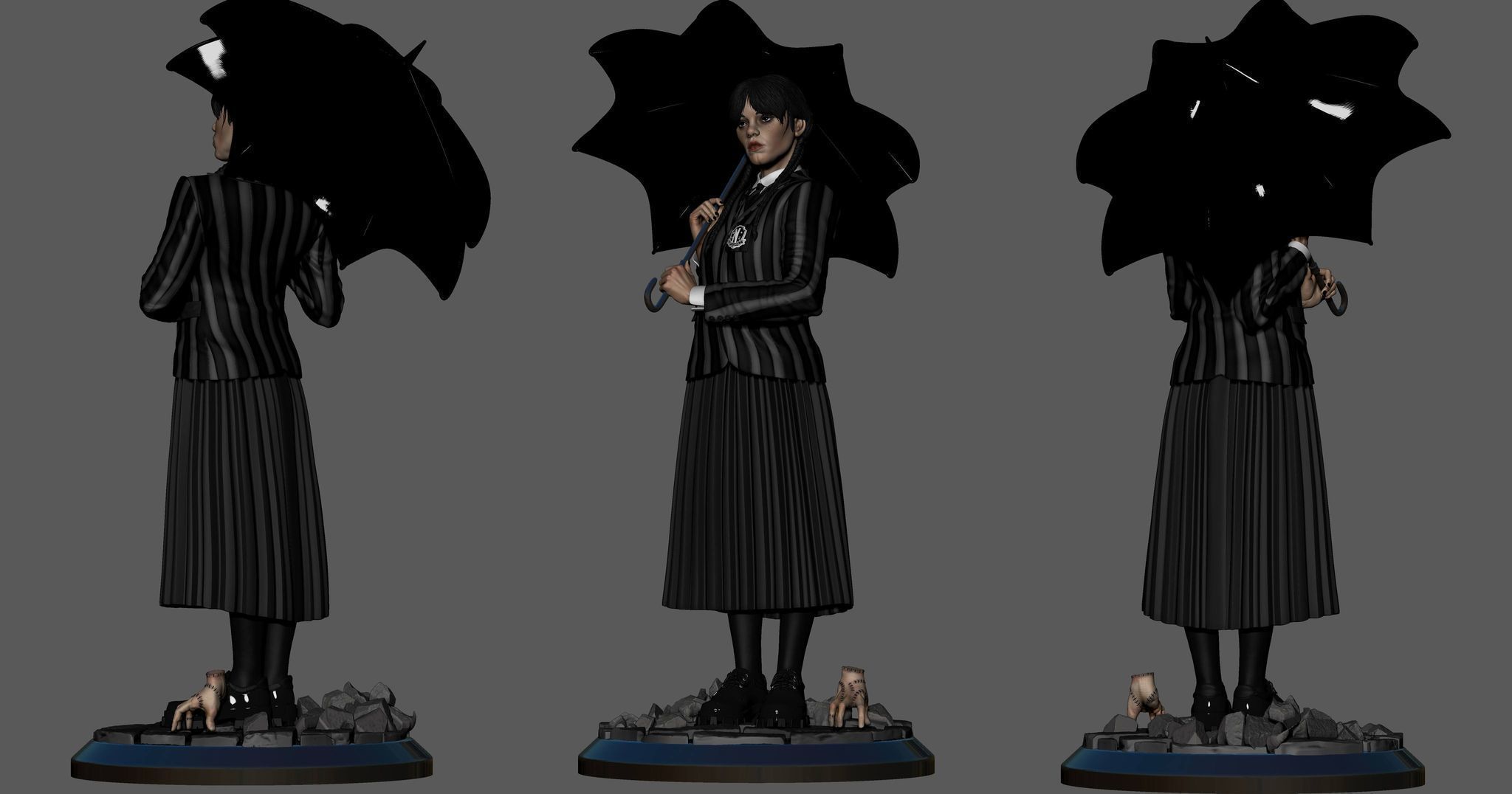 Wednesday Addams 3D print model_6