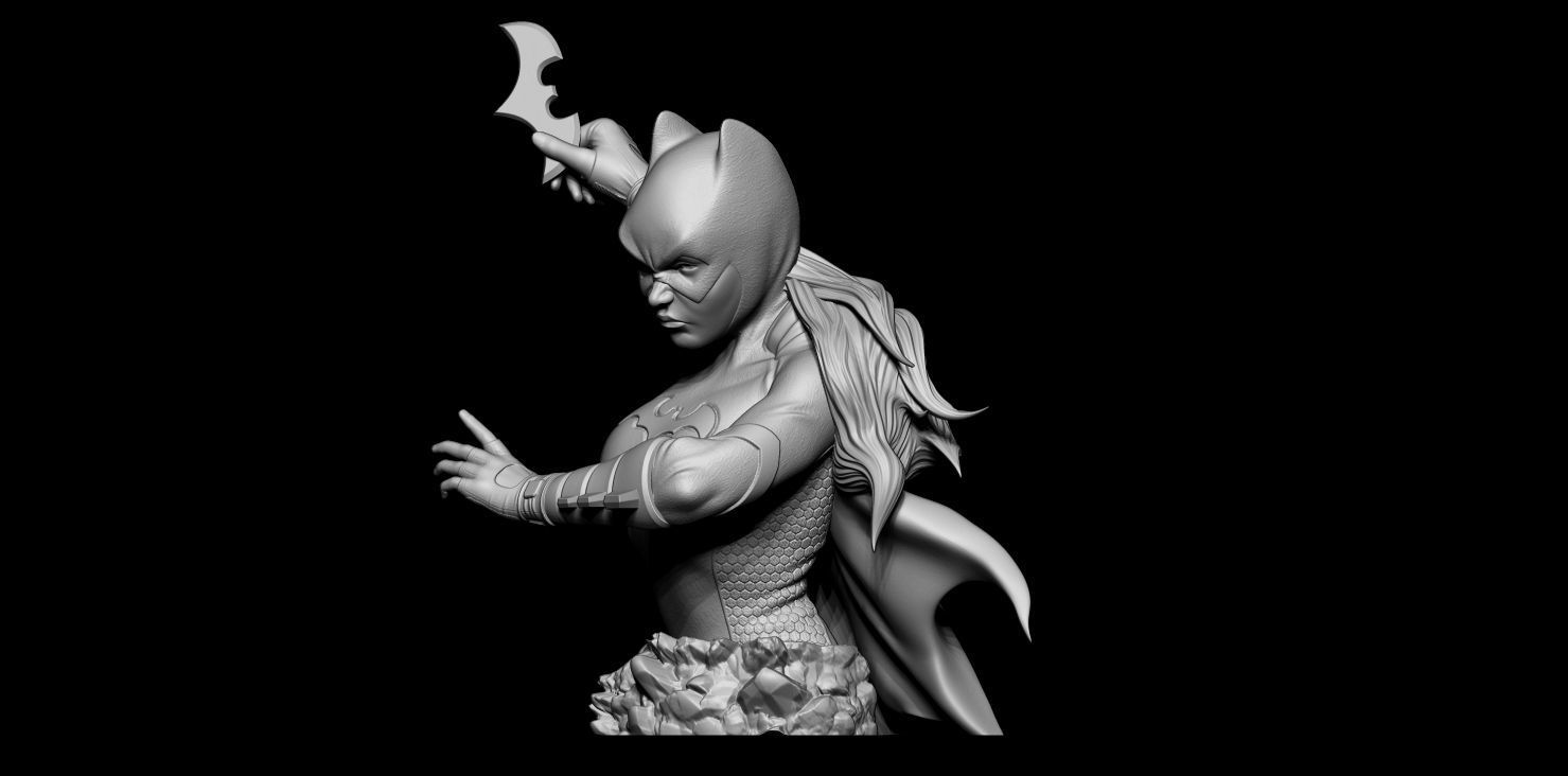 Fan Art Batgirl - Bust 3D print model_1