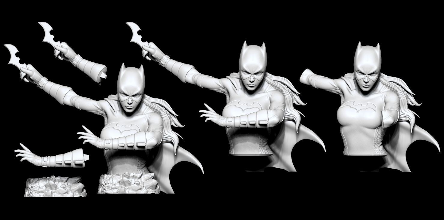 Fan Art Batgirl - Bust 3D print model_6