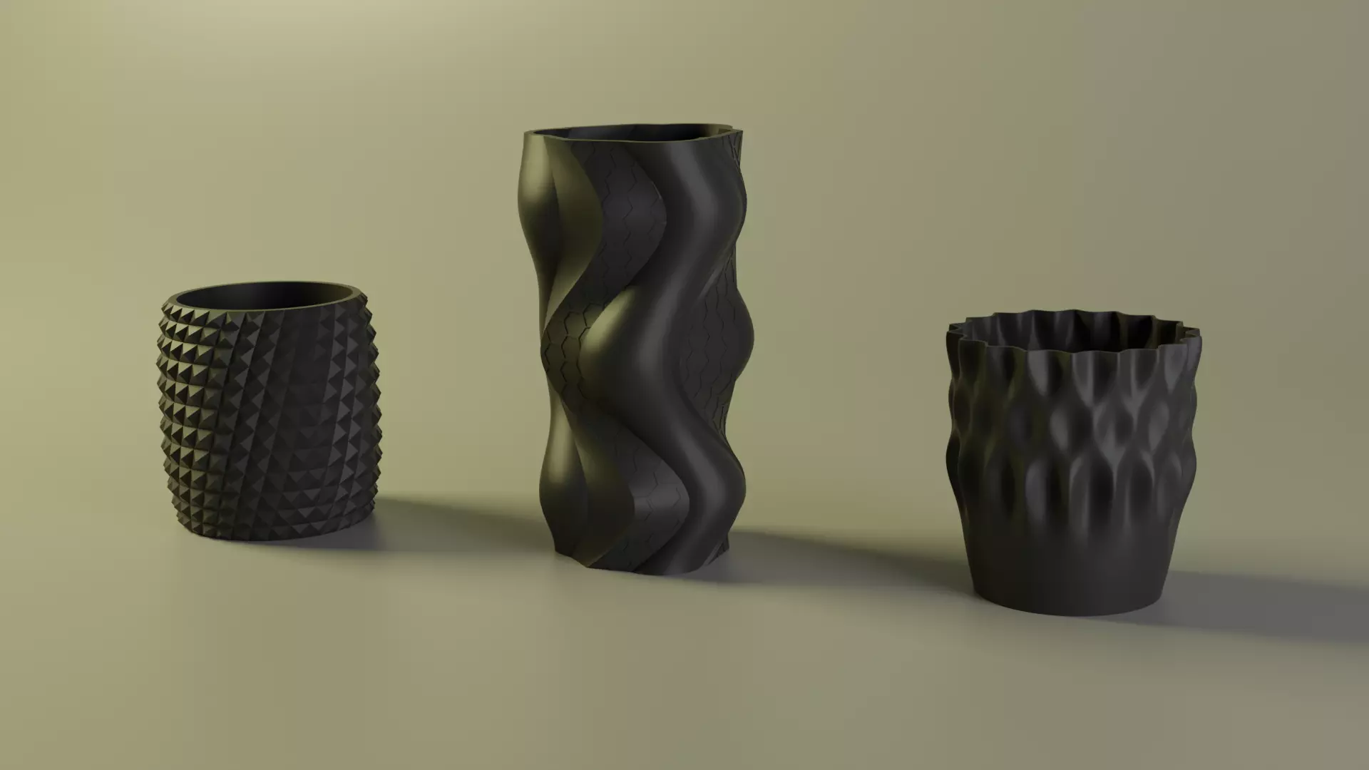 Vase 3pcs 3D print model