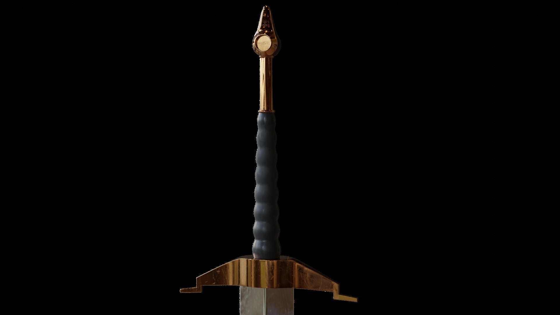 Sword War Sword Battle Medieval Sword 3D Model 3D model_10