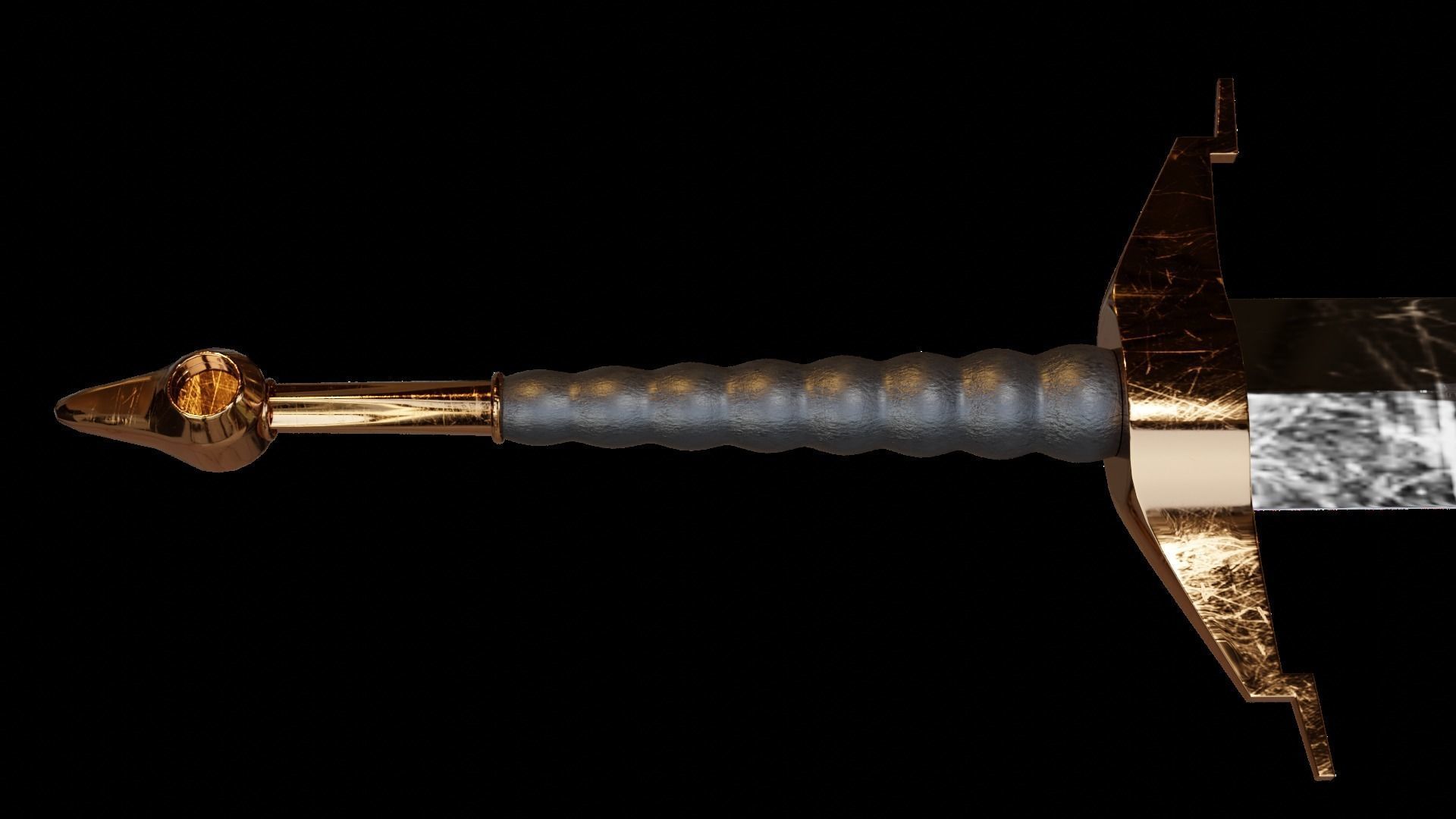 Sword War Sword Battle Medieval Sword 3D Model 3D model_2