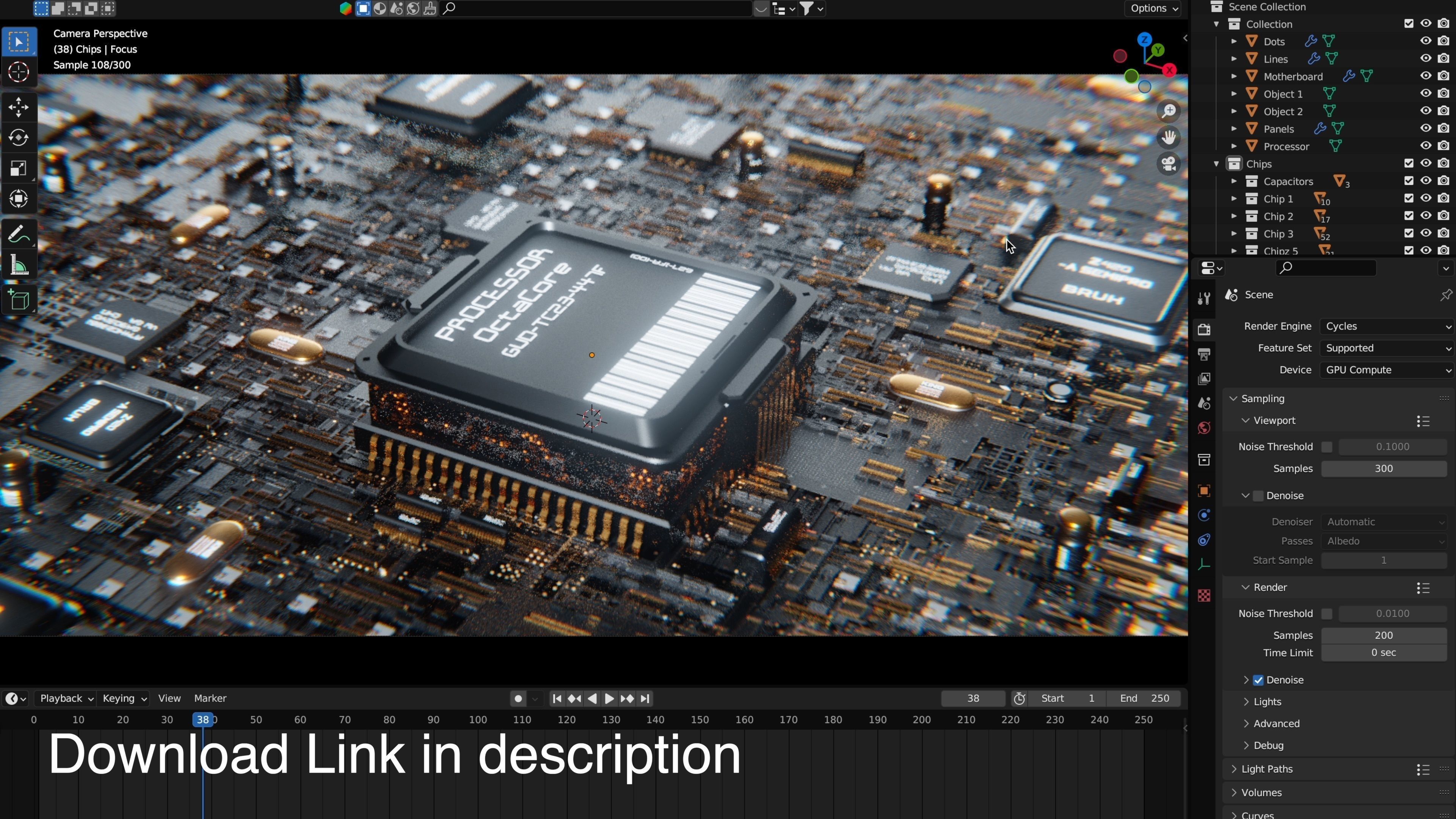 Motherboard 3d model HighPoly 3D model_6
