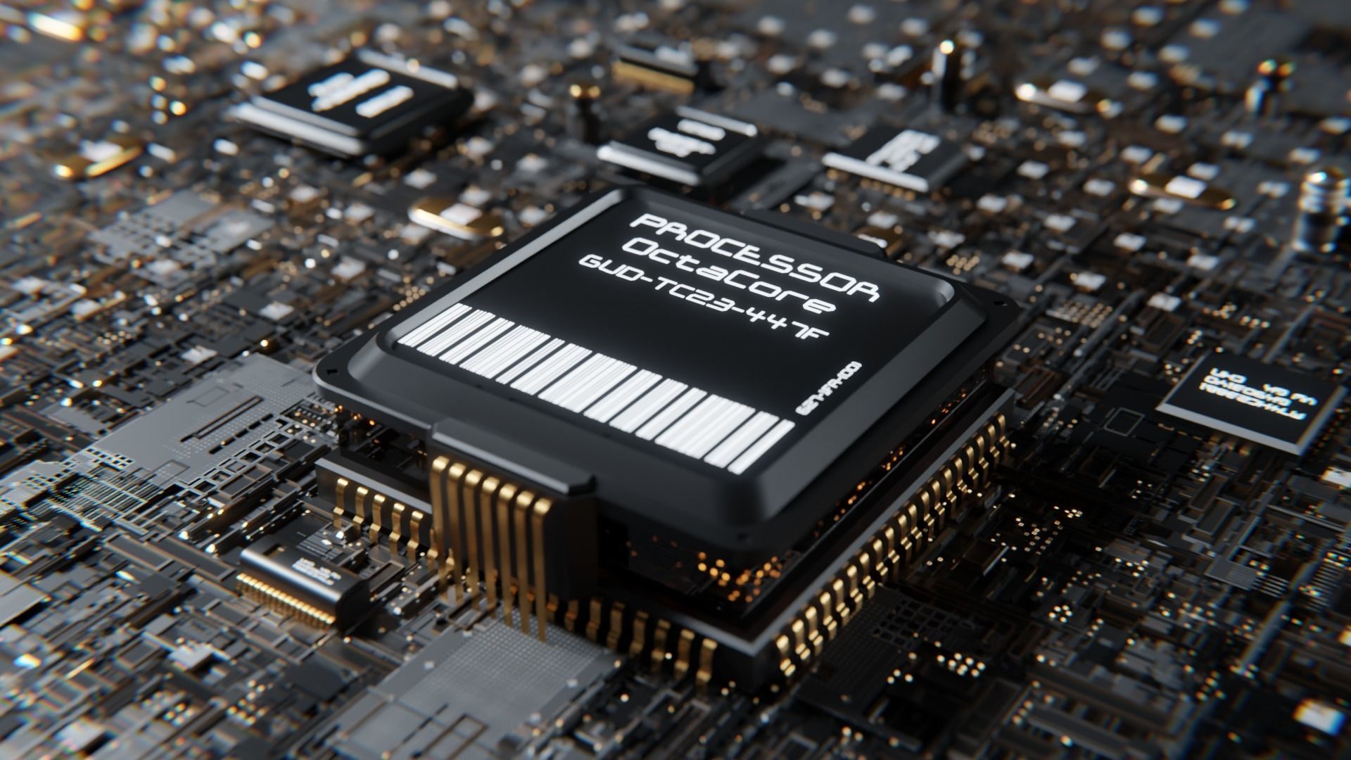 Motherboard 3d model HighPoly 3D model_2