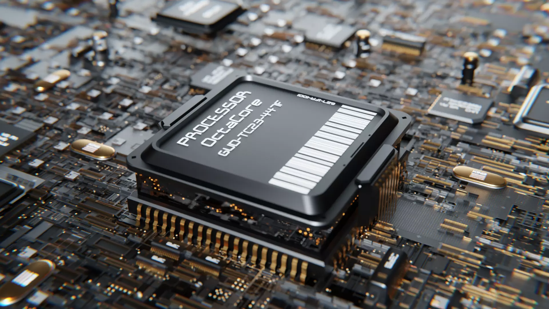 Motherboard 3d model HighPoly 3D model_0