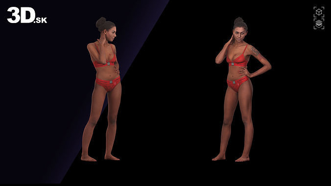 Clean Body Scan  Adelle Sabelle Underwear 3D model