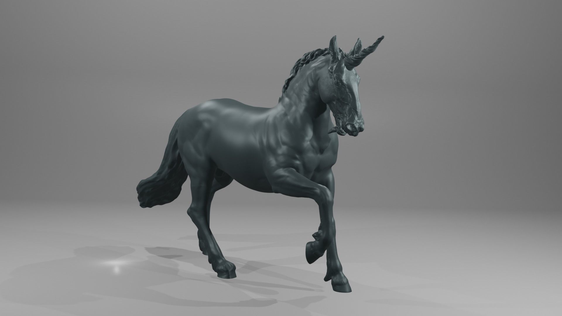 Remix mystical Unicorn Sculpture 3D print model_2