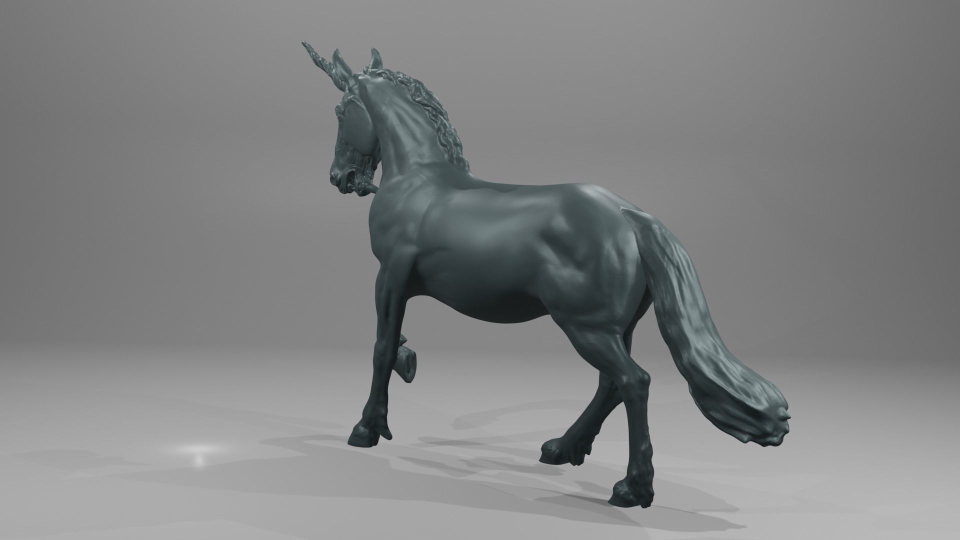 Remix mystical Unicorn Sculpture 3D print model_4