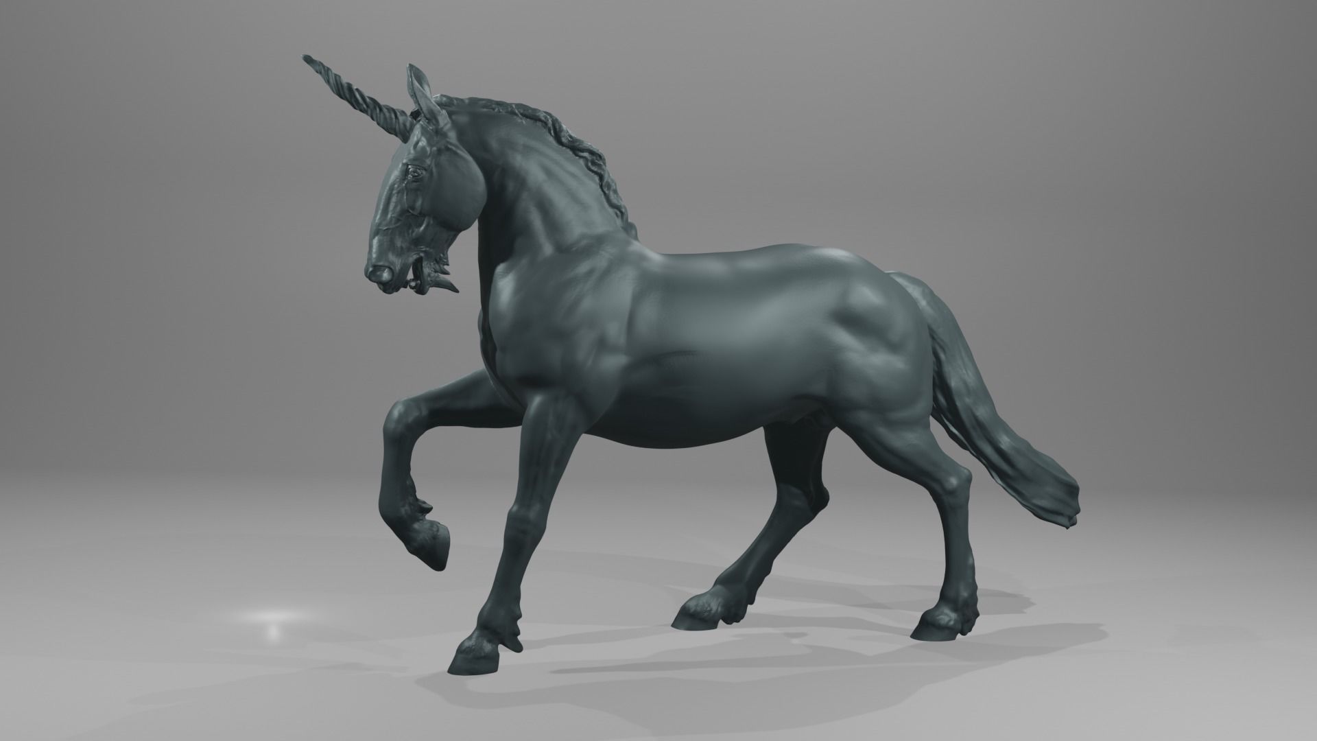 Remix mystical Unicorn Sculpture 3D print model_3