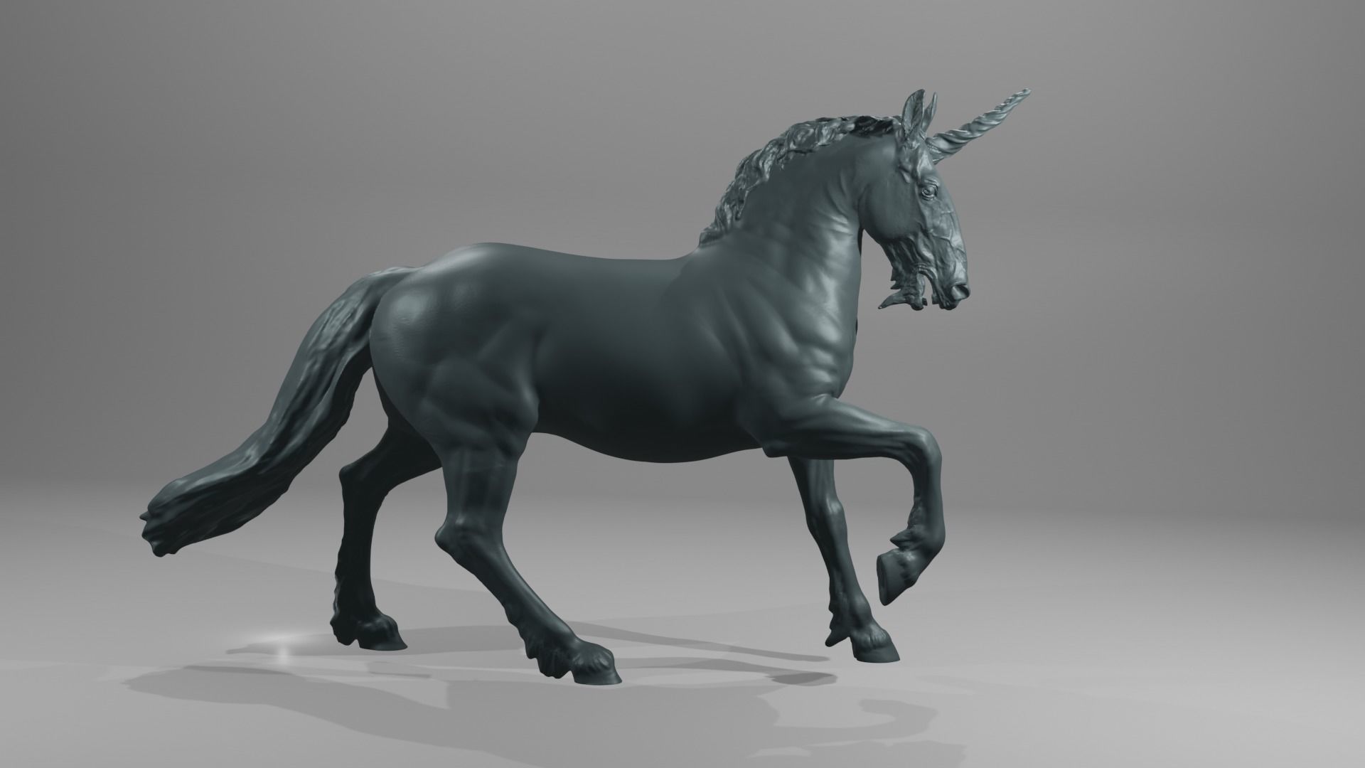 Remix mystical Unicorn Sculpture 3D print model_1