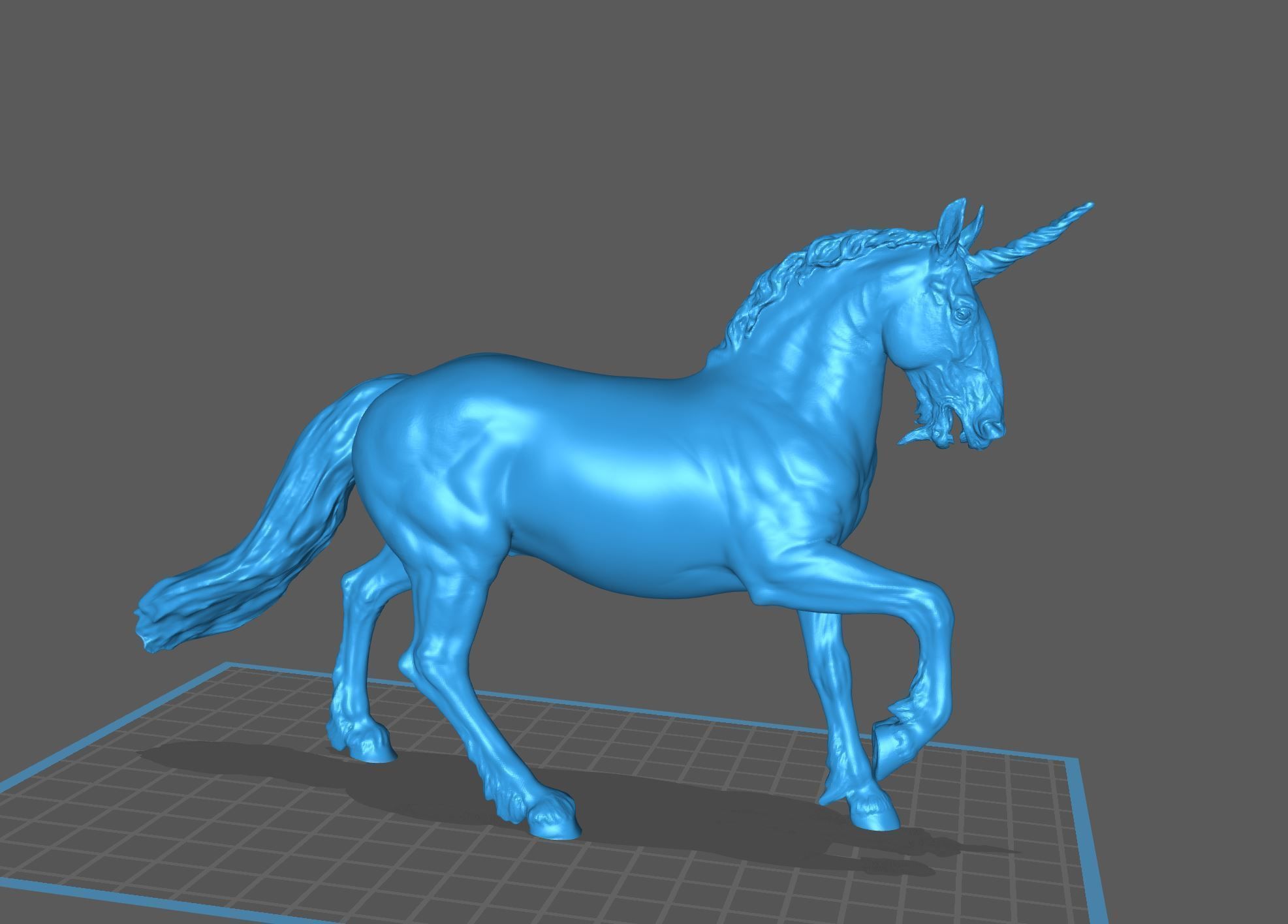 Remix mystical Unicorn Sculpture 3D print model_5