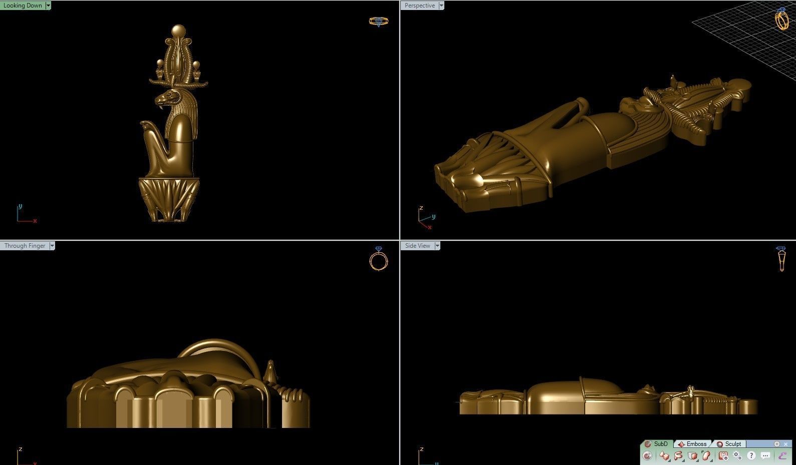 Xnum or The pharaonic god Khonem 3D print model_2