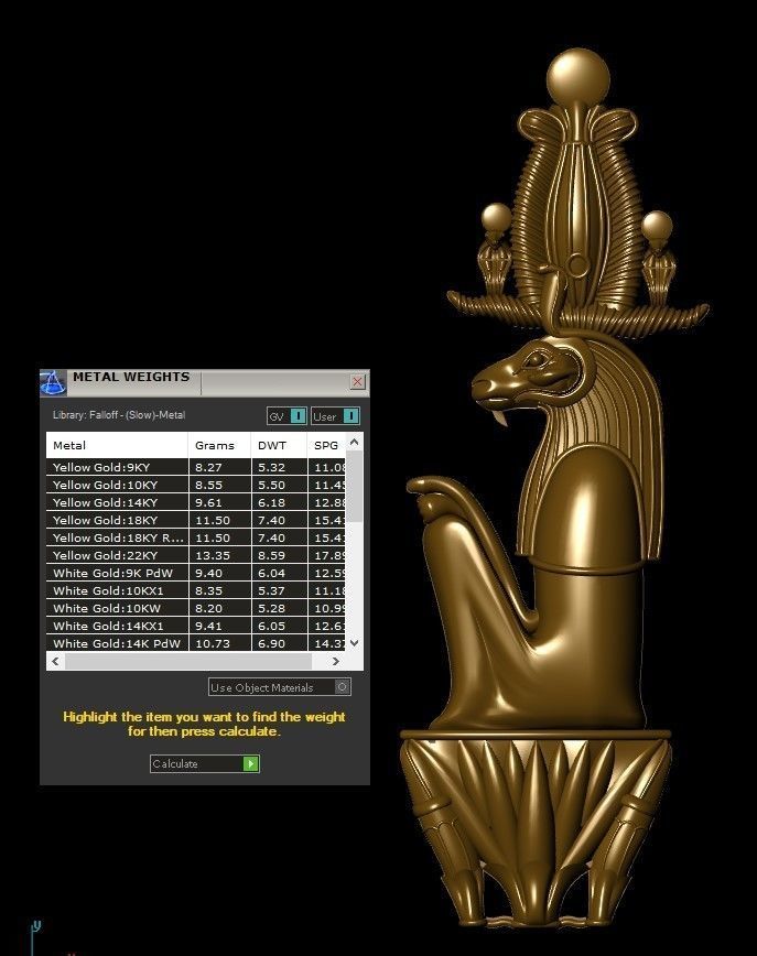 Xnum or The pharaonic god Khonem 3D print model_1