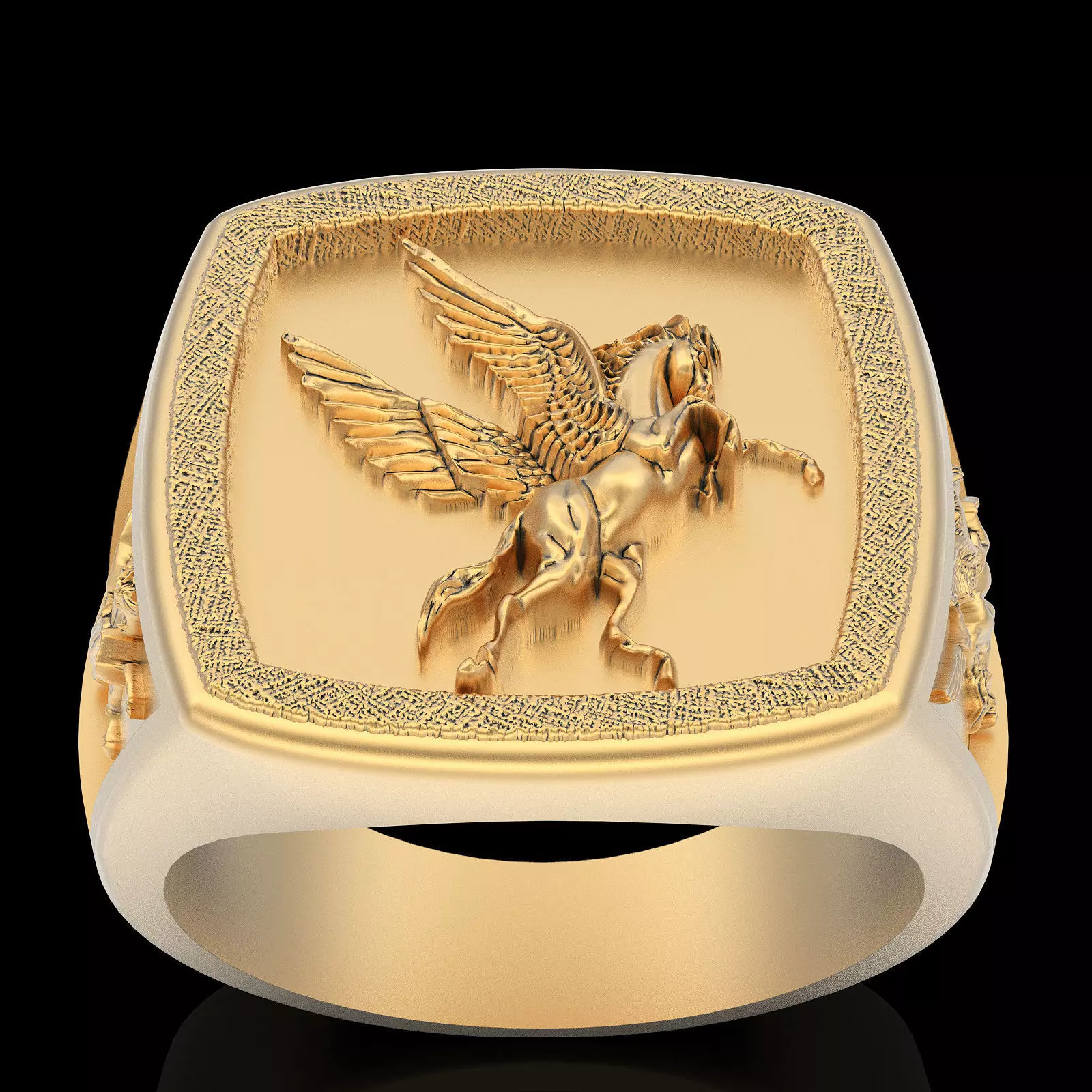 Pegasus Ring Animal silver gold printable jewelry 3D print model