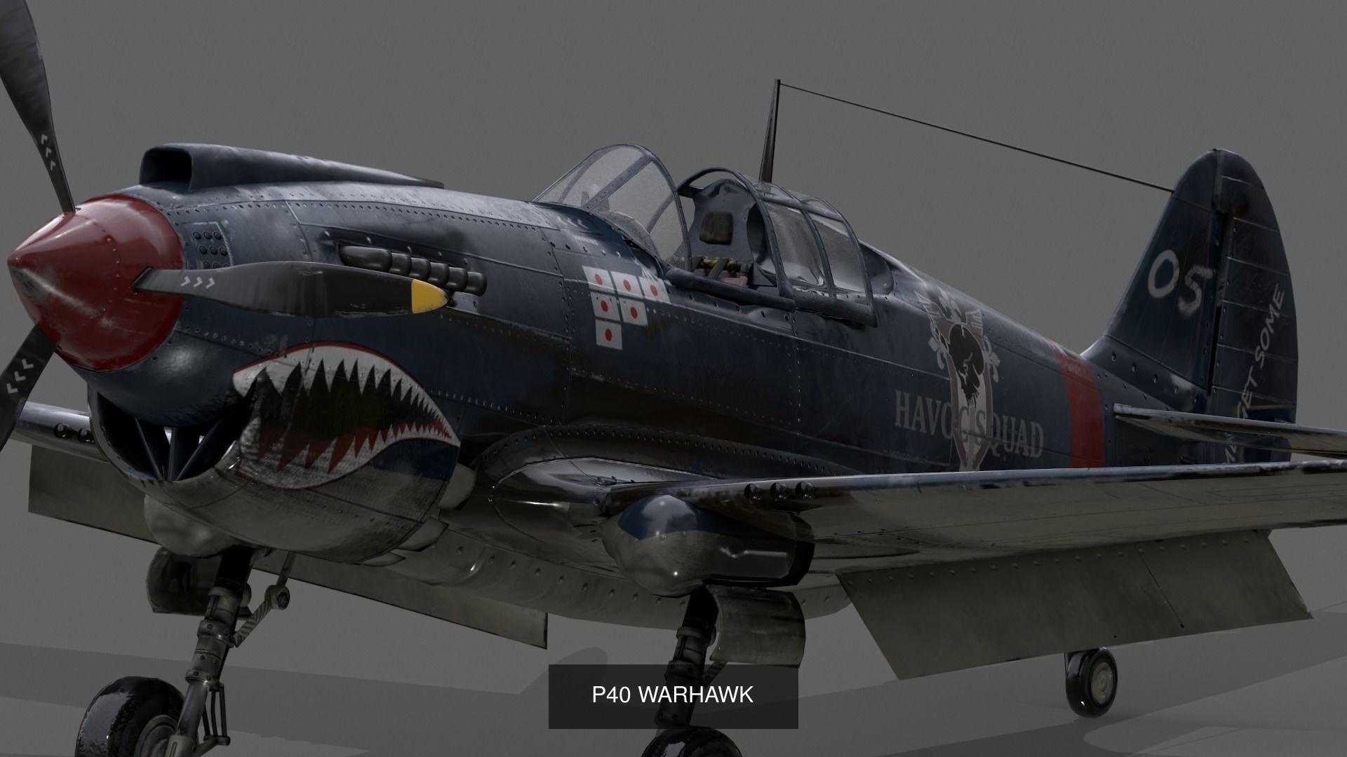 Vintage Military Aircraft 3D Model Collection