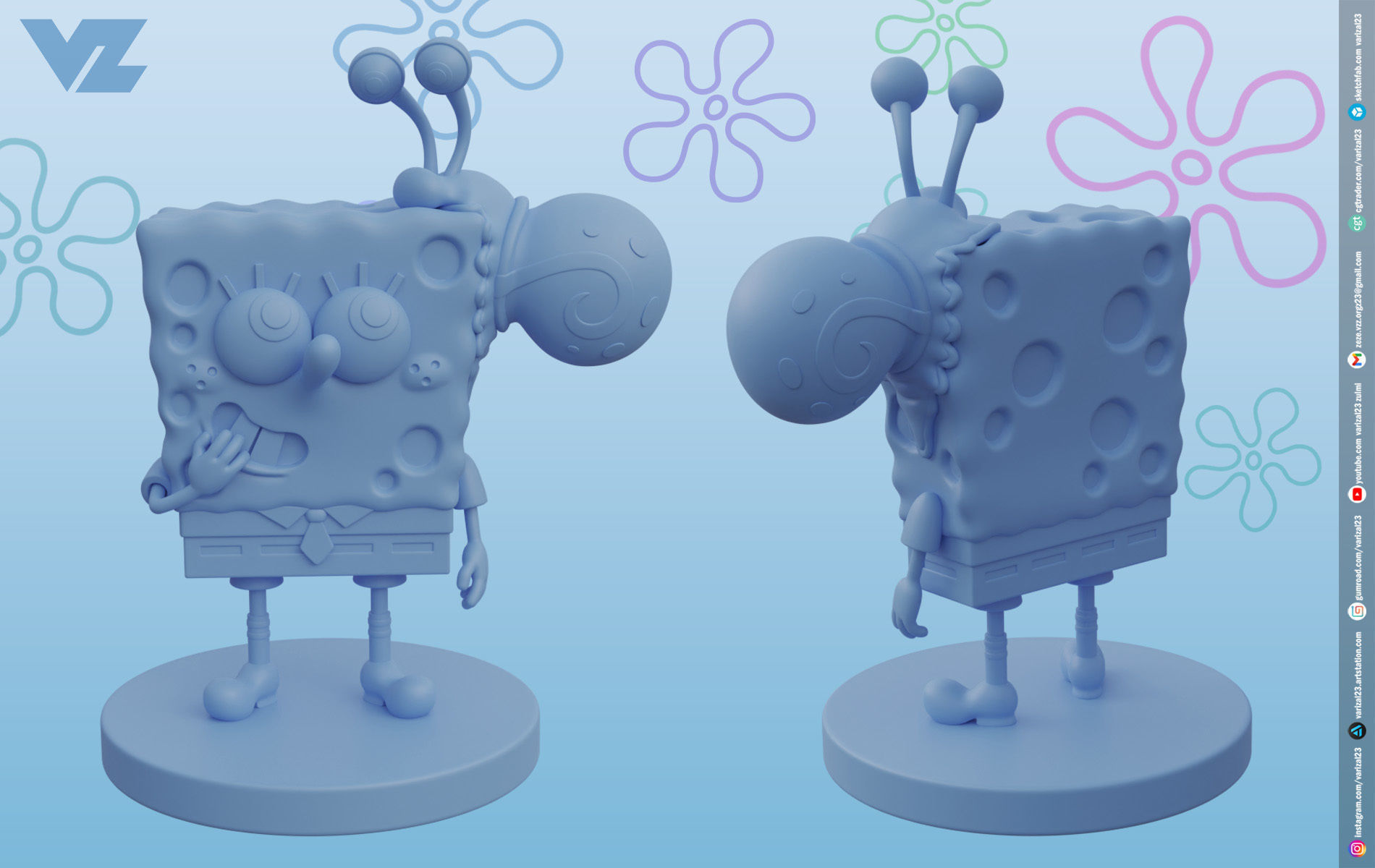 SpongeBob and Gary - SpongeBob SquarePants 3D print model_2