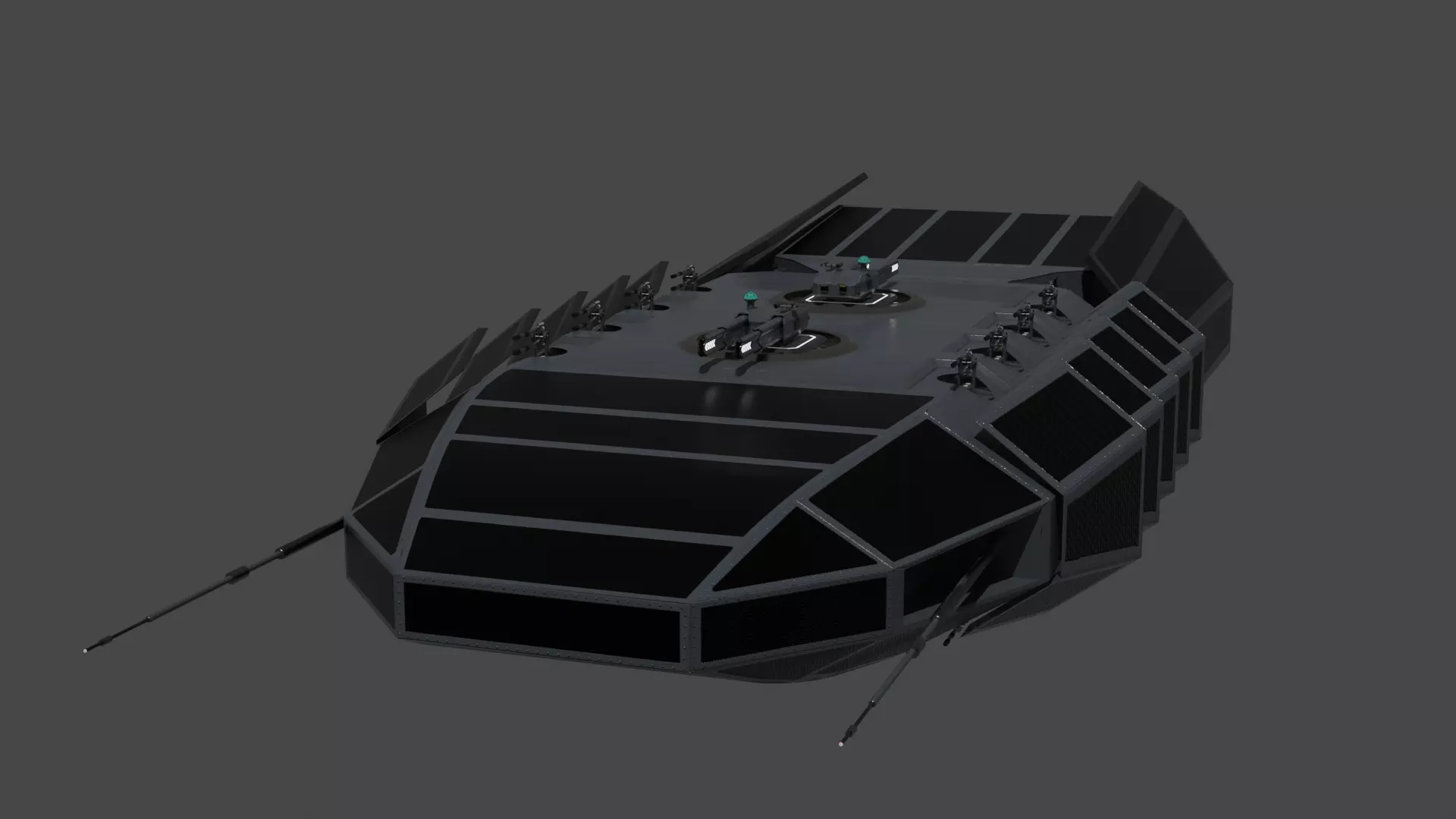 Archimedes-class Escort Frigate Low-poly 3D model_0