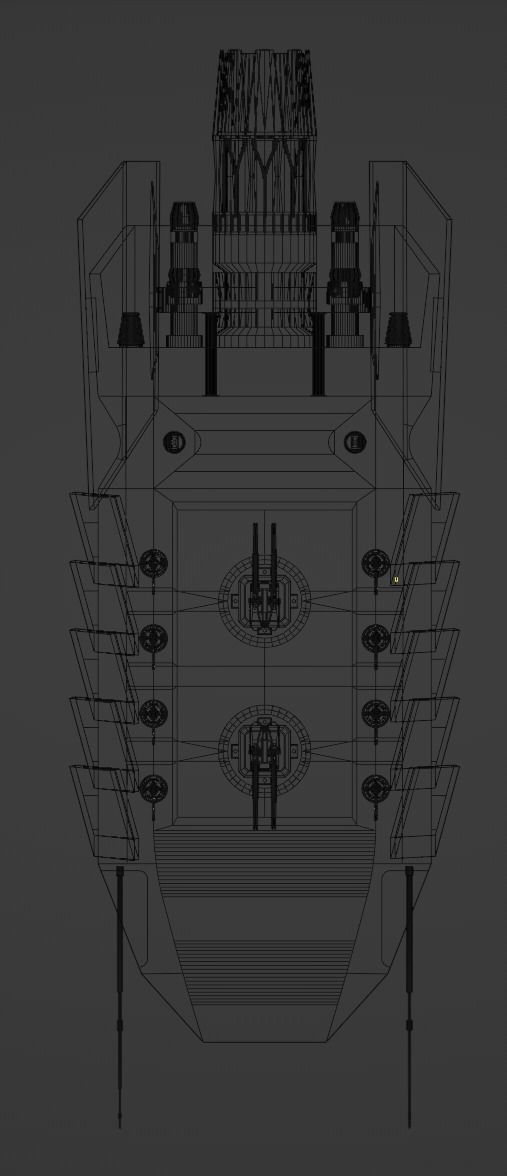 Archimedes-class Escort Frigate Low-poly 3D model_10