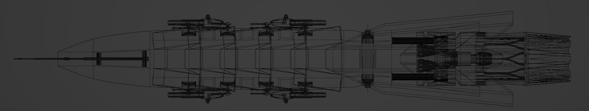 Archimedes-class Escort Frigate Low-poly 3D model_11