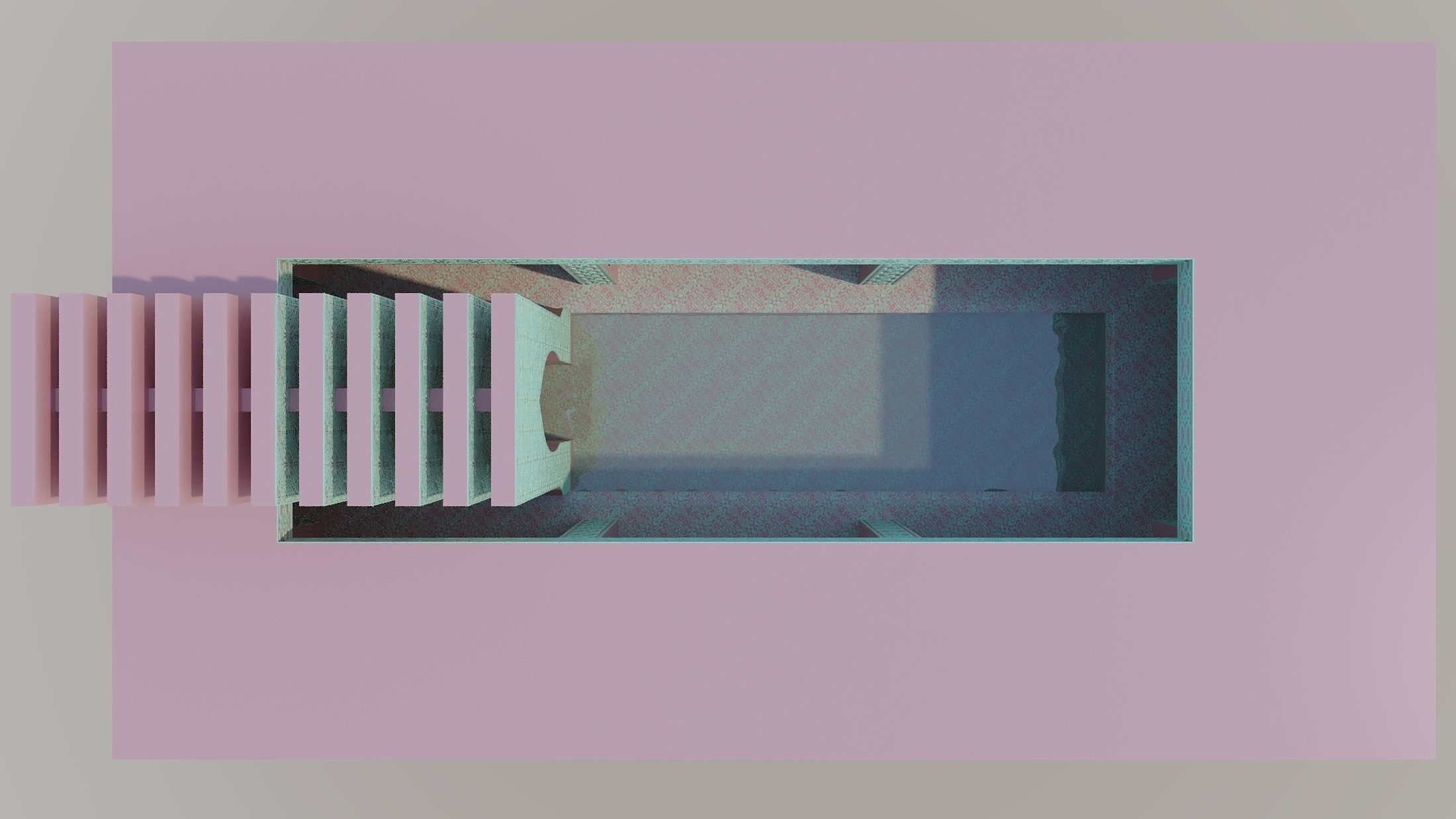 Moroccan-style infinity pool palace 3D model_11