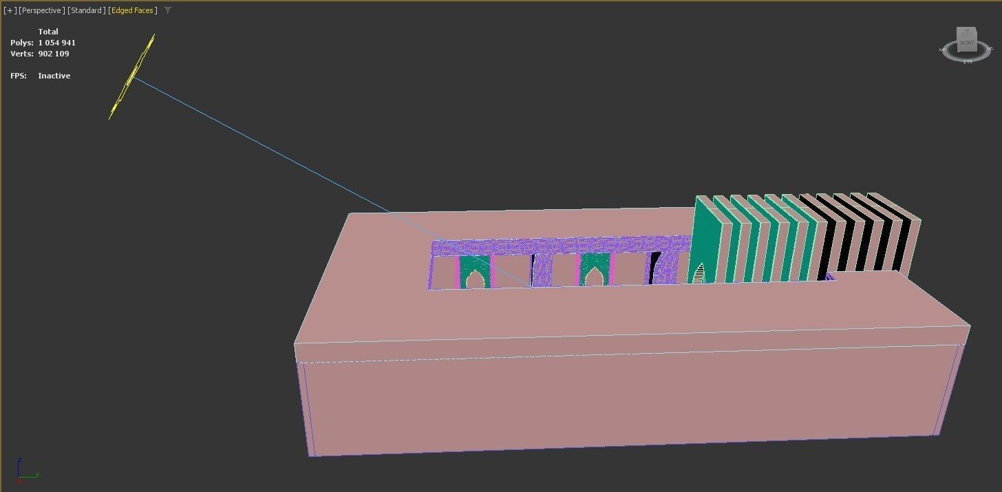 Moroccan-style infinity pool palace 3D model_20