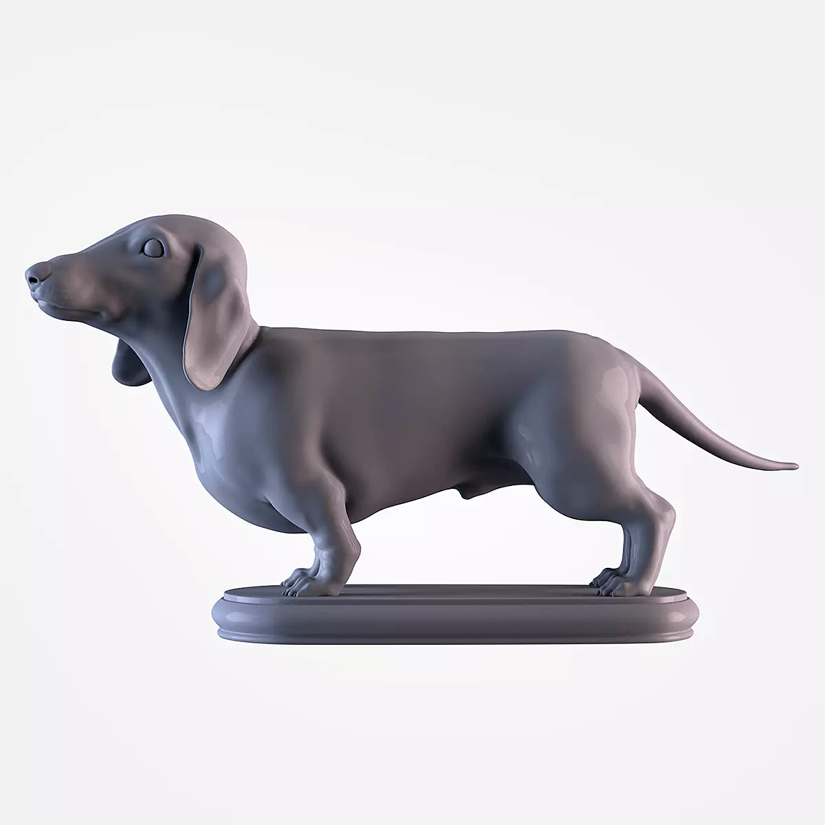 Dachshund statue 3D print model_0
