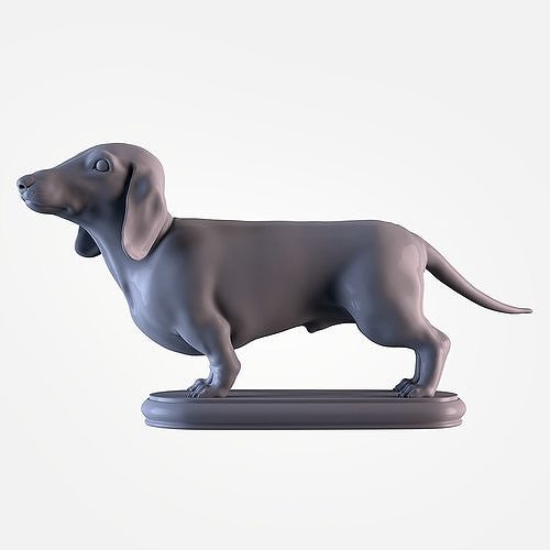 Dachshund statue 3D print model