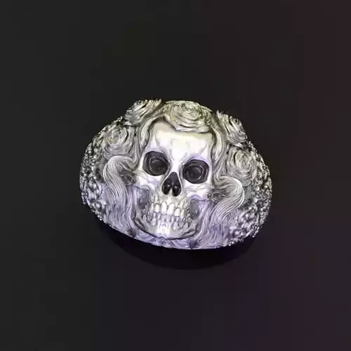Textured Skull Ring