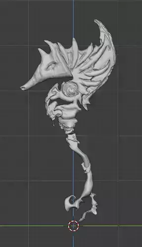 Seahorse Stylized Sword HighPolyw