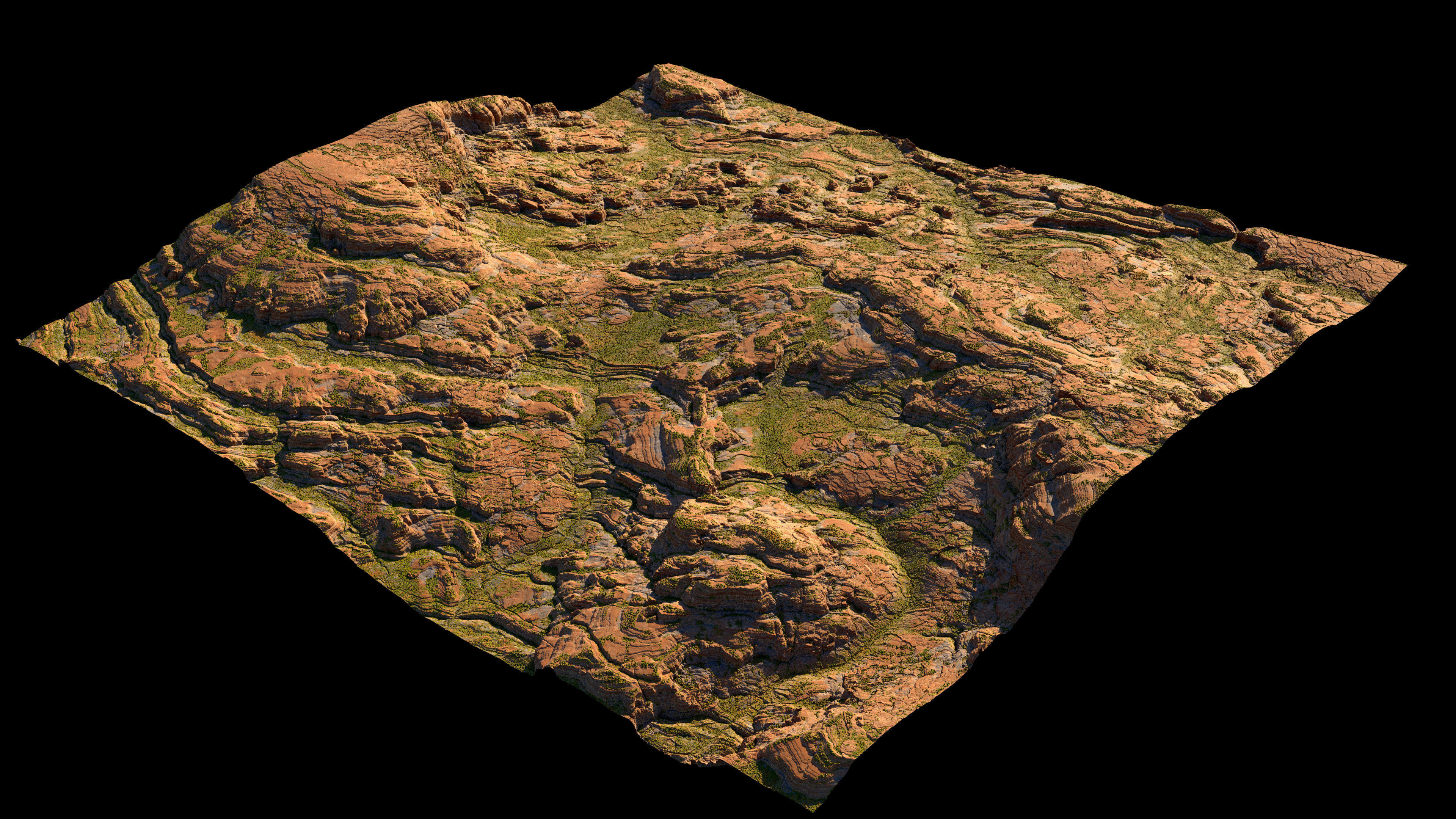 Arid Landscape 3D Model Low-poly 3D model_6