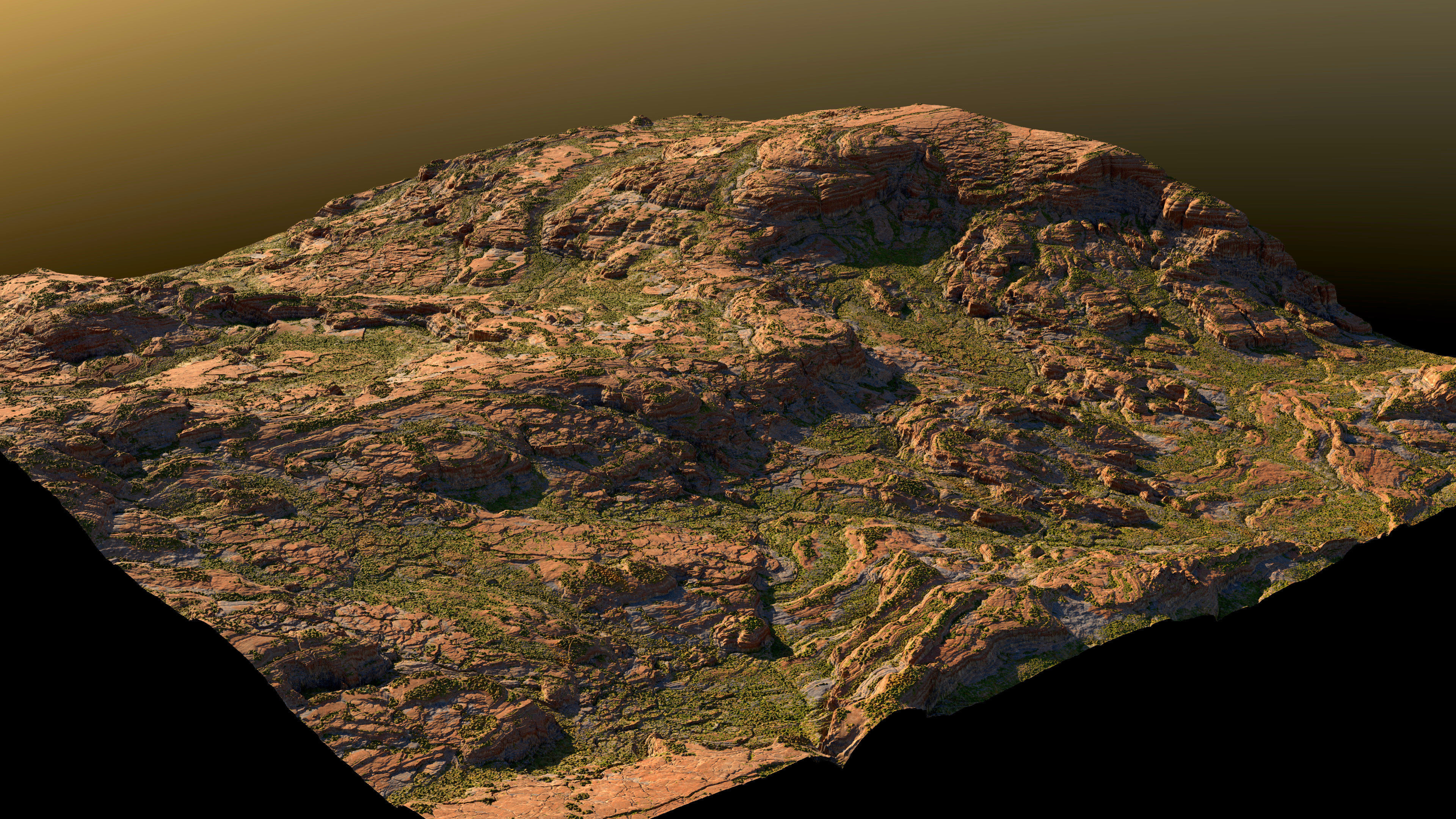 Arid Landscape 3D Model Low-poly 3D model_7