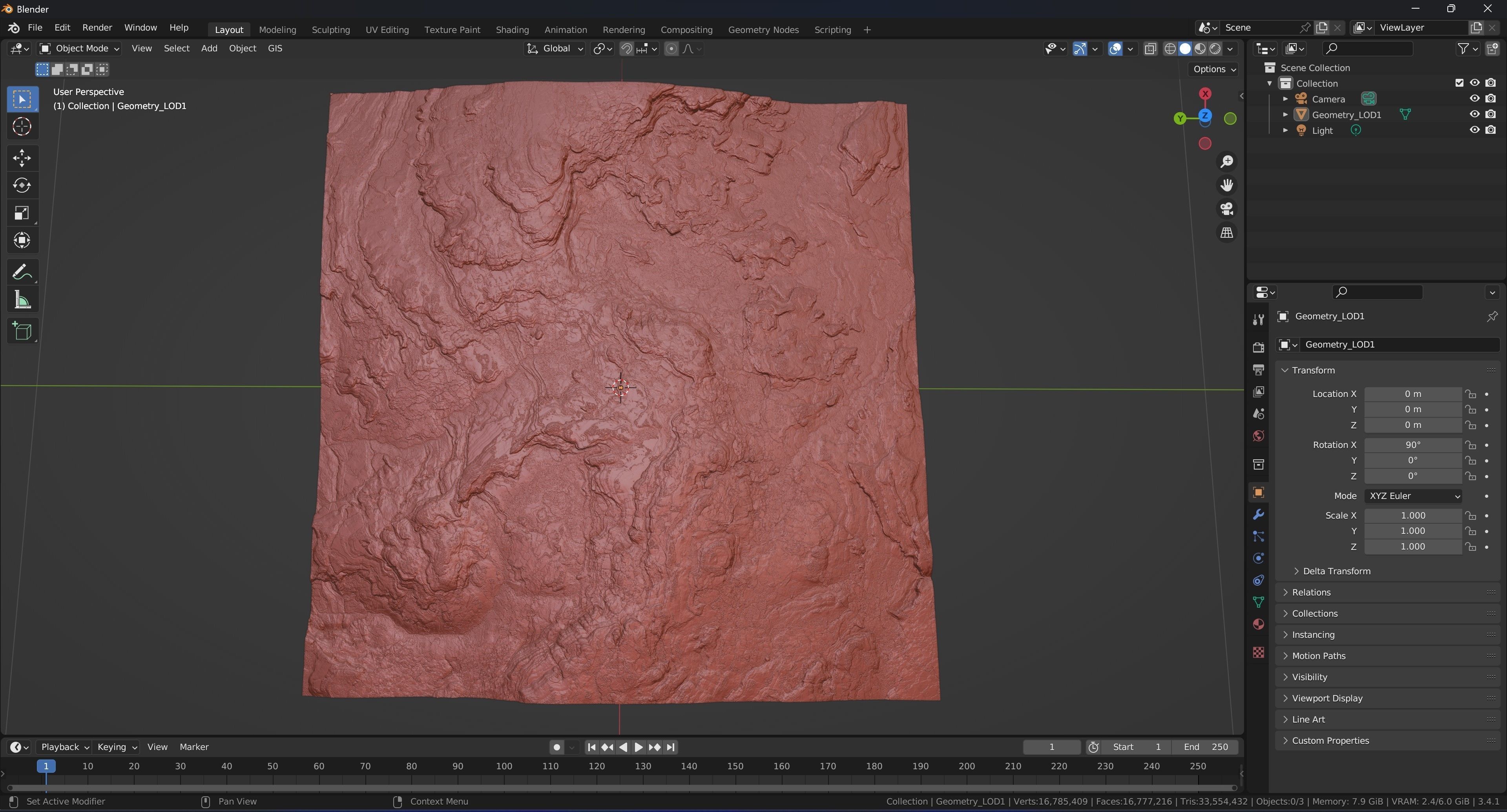 Arid Landscape 3D Model Low-poly 3D model_9