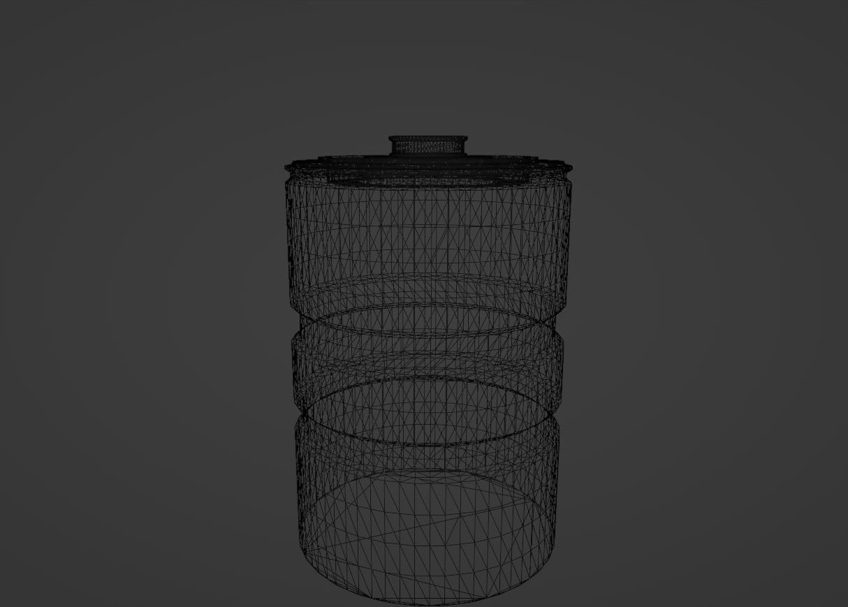 Sci-Fi Neon Barrel - container Low-poly 3D model Low-poly 3D model_13