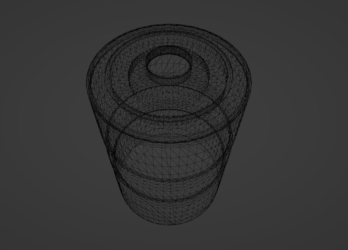 Sci-Fi Neon Barrel - container Low-poly 3D model Low-poly 3D model_12