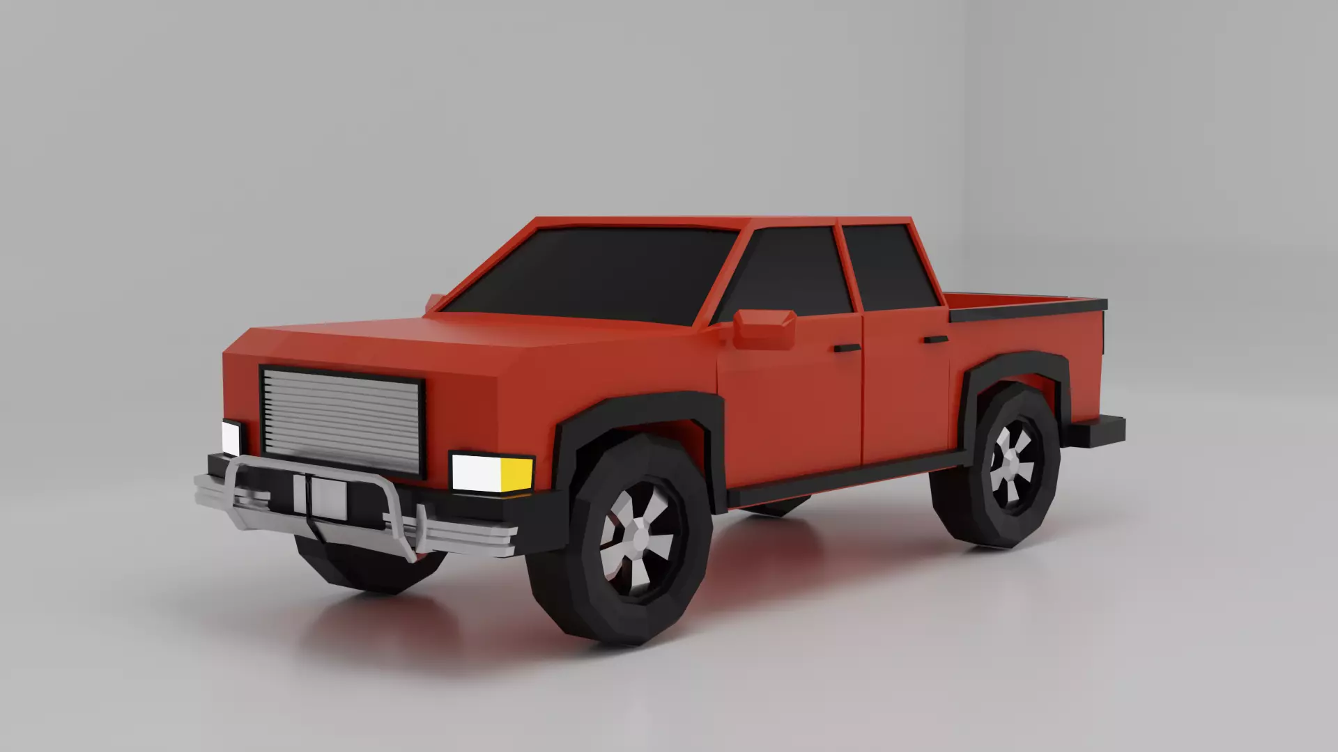 LOW-POLY TRUCK toy Free 3D model_0