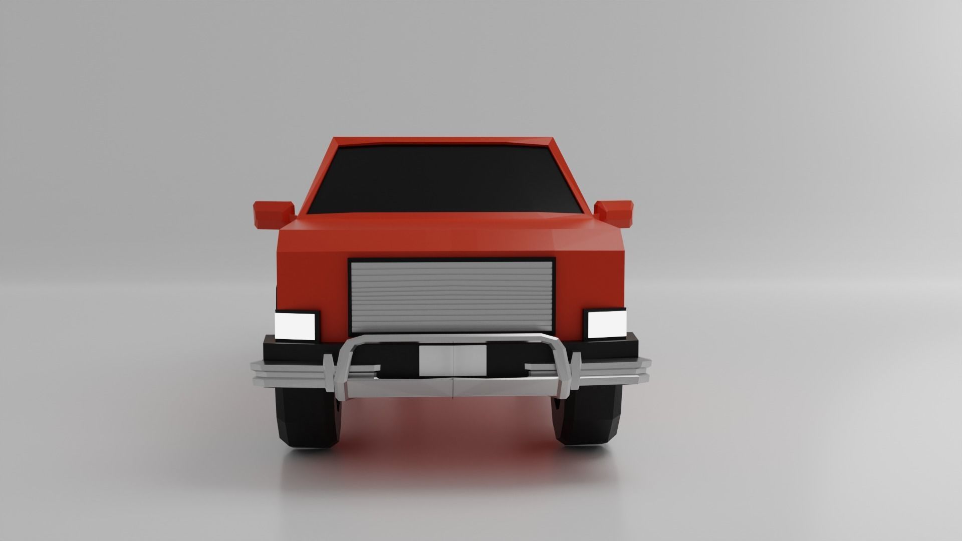 LOW-POLY TRUCK toy Free 3D model_4