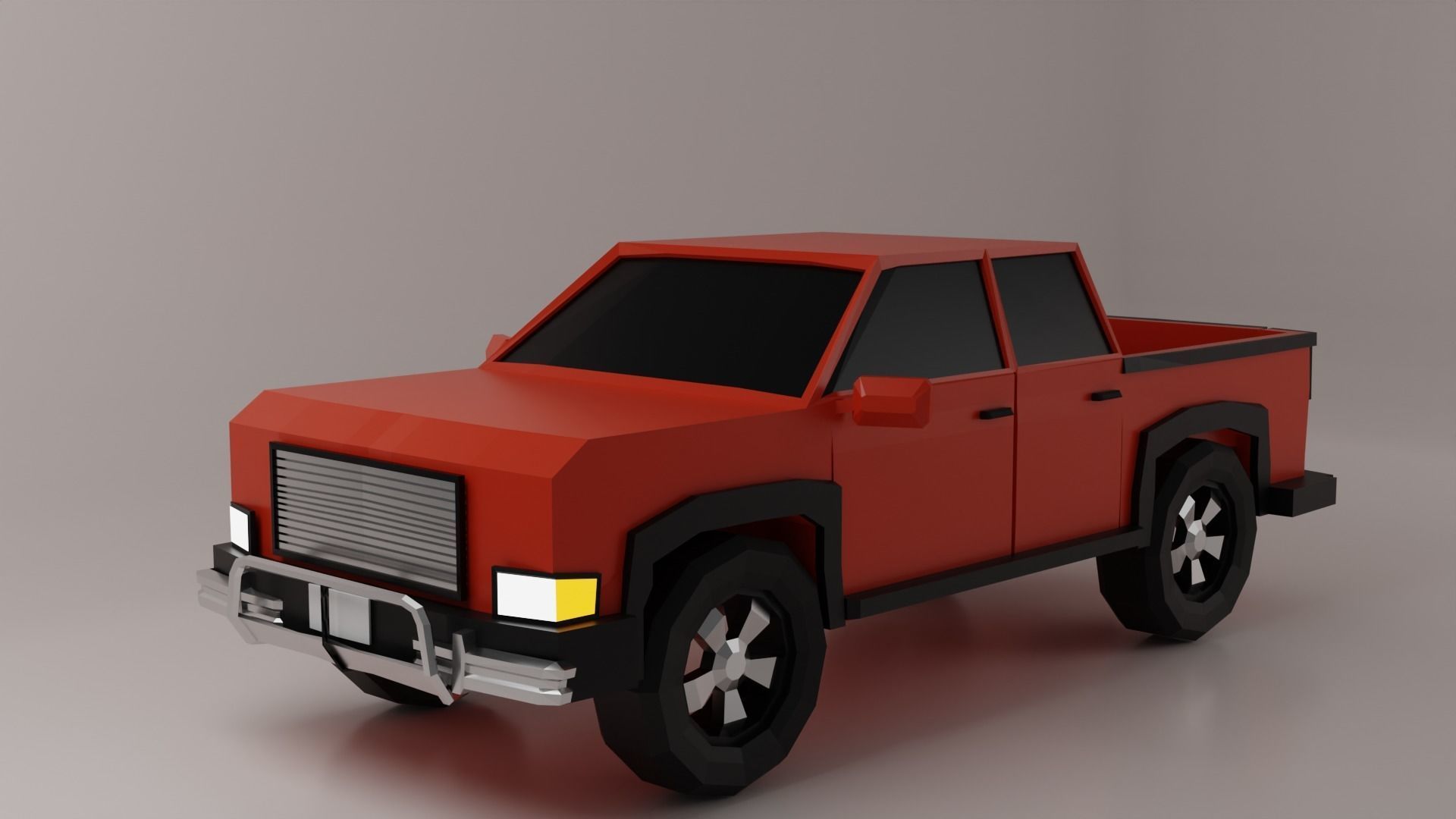 LOW-POLY TRUCK toy Free 3D model_1