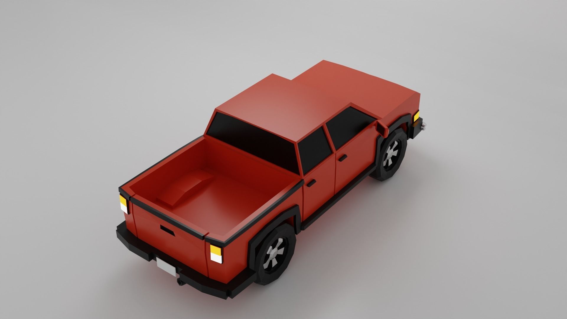 LOW-POLY TRUCK toy Free 3D model_2