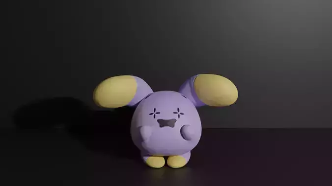 Whismur pokemon 3D print model