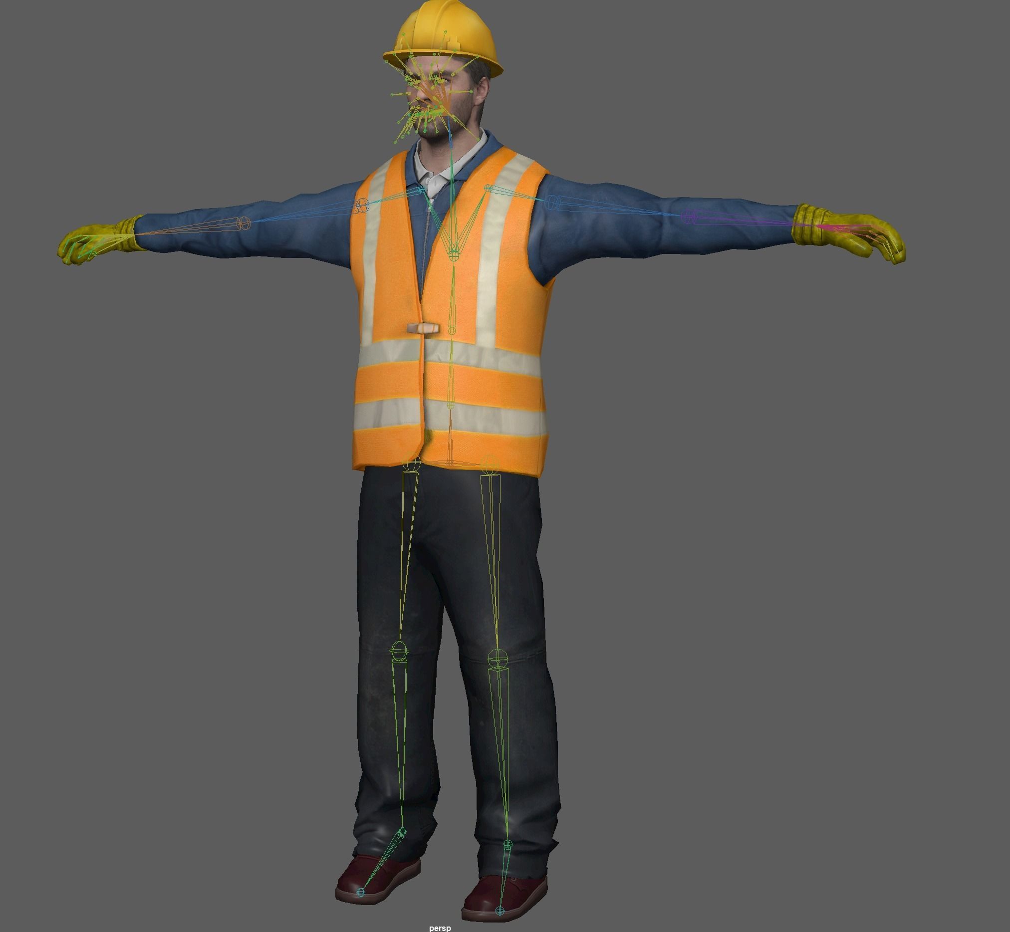 Construction Worker  3D model_9