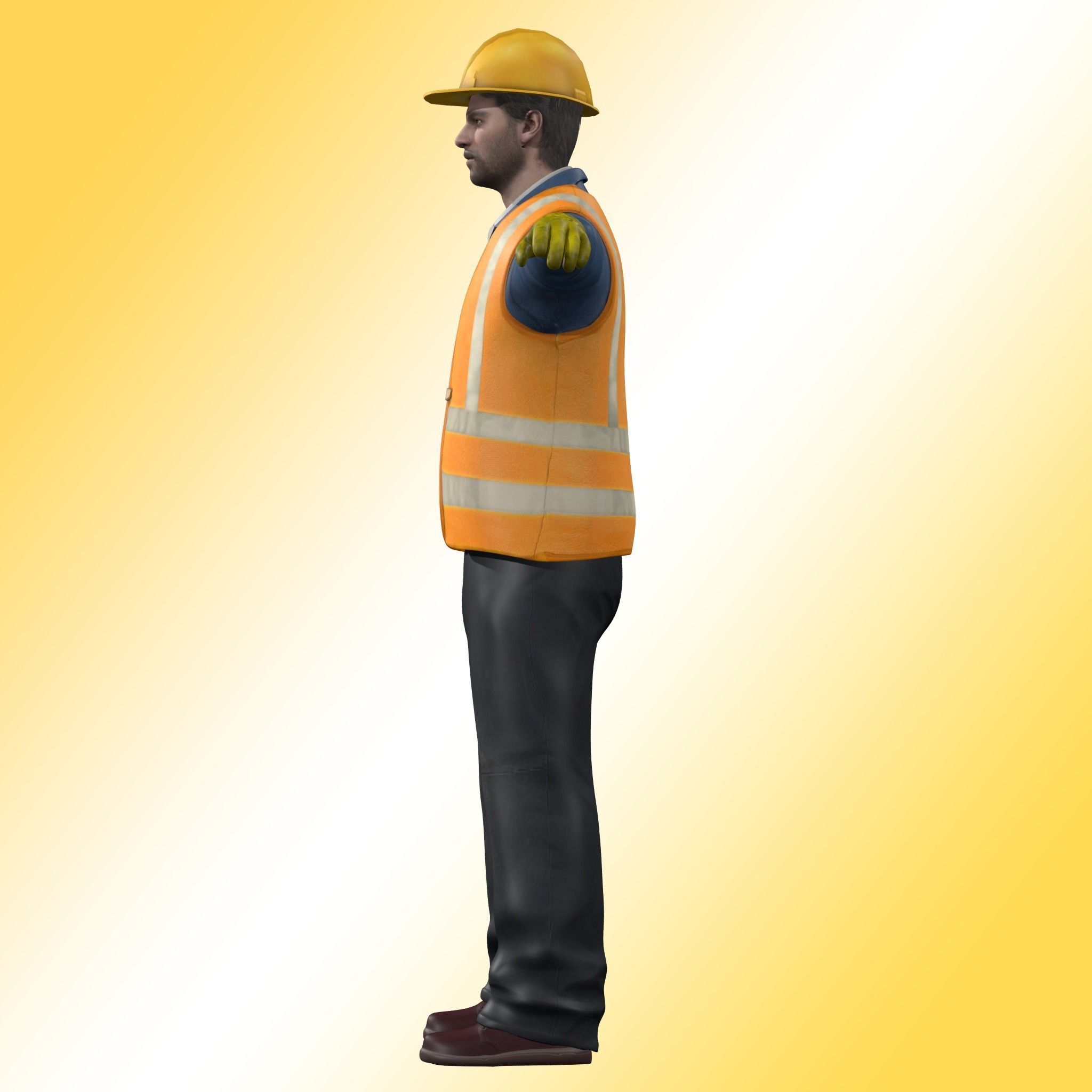 Construction Worker  3D model_5
