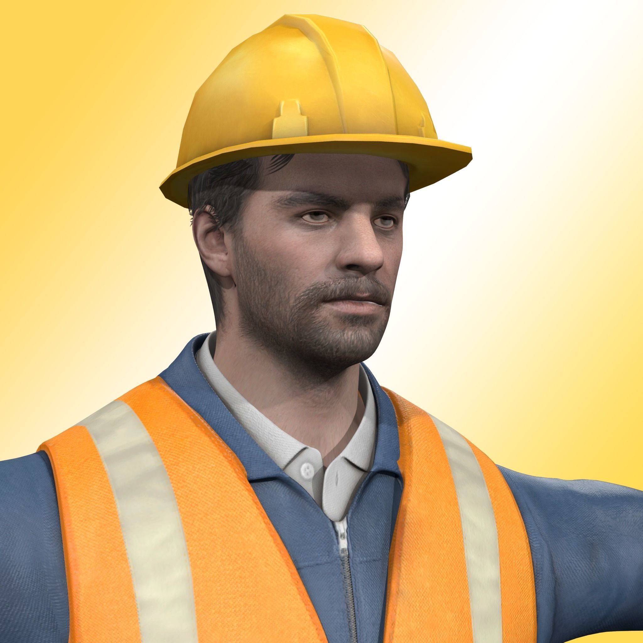 Construction Worker  3D model_1