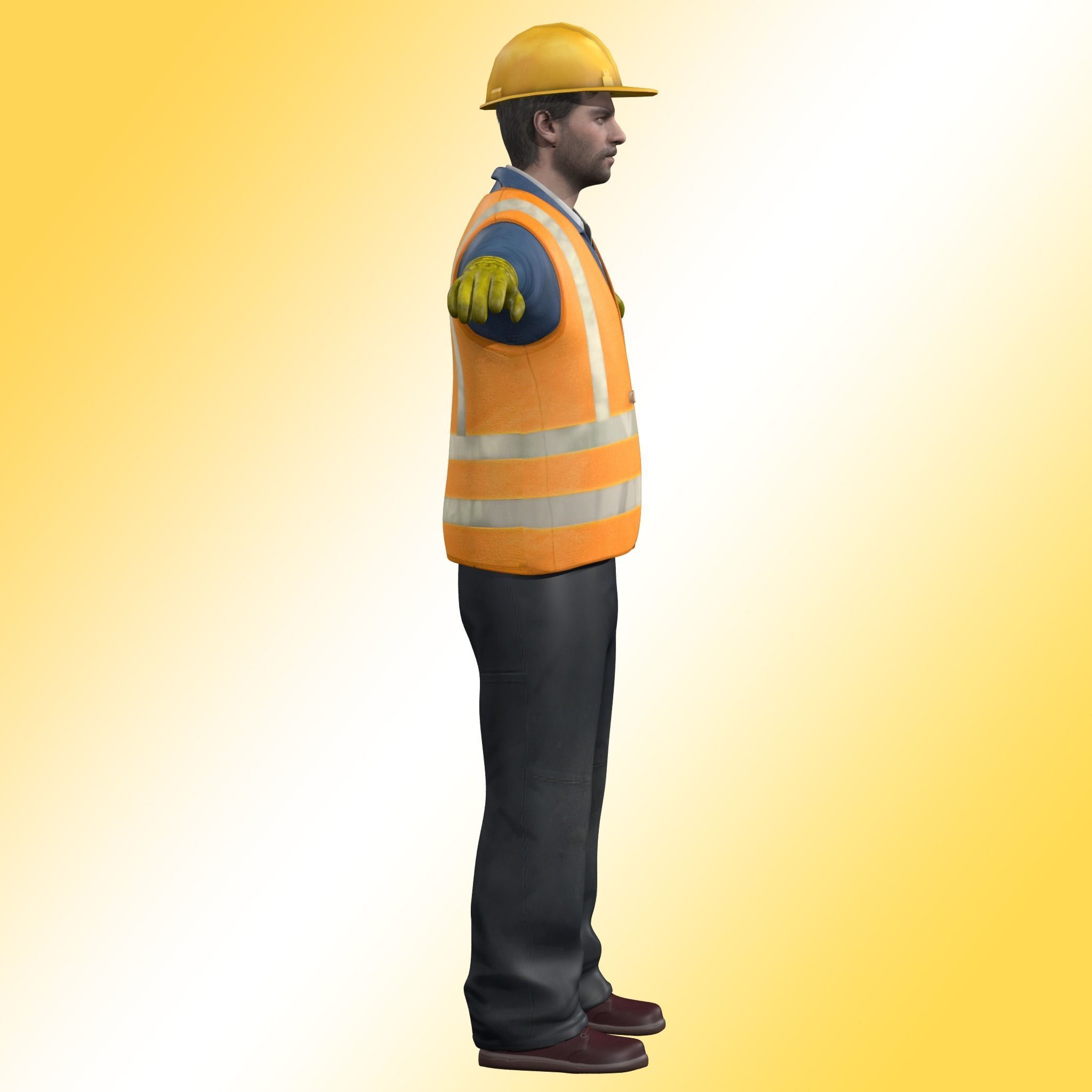 Construction Worker  3D model_6