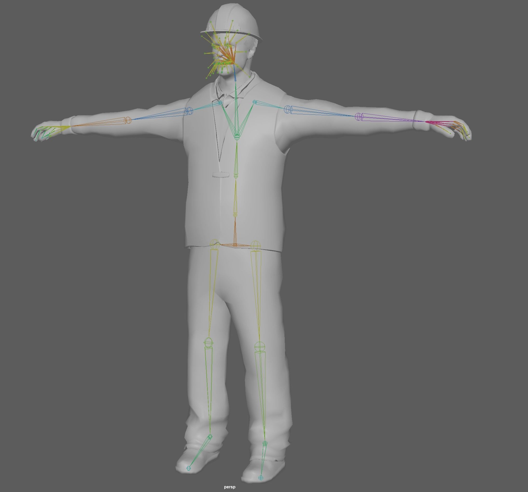 Construction Worker  3D model_8