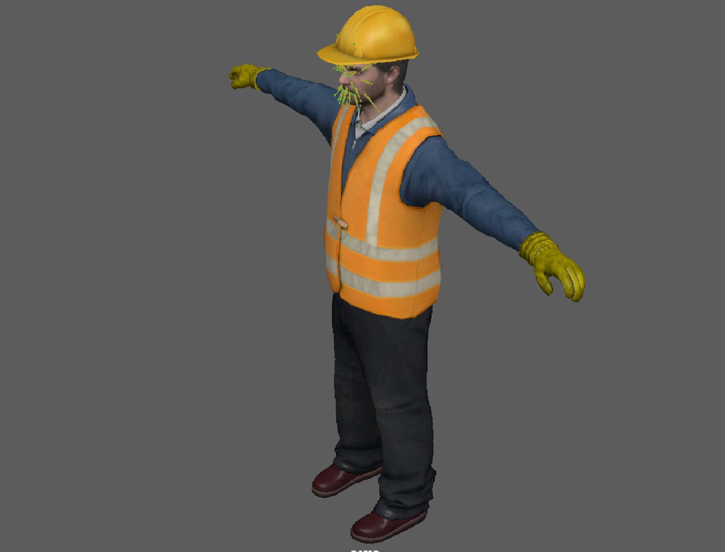 Construction Worker  3D model_11