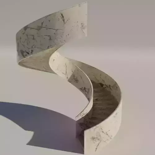Marble stairway 3D model
