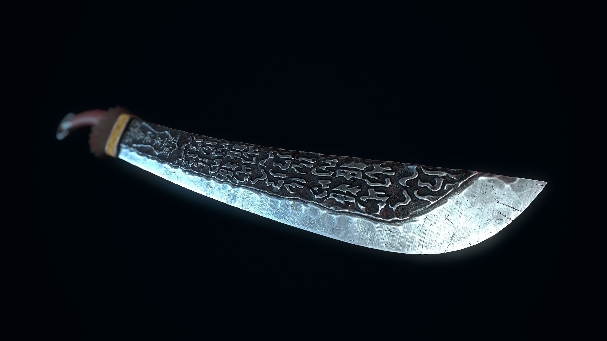 Cursed Sword Low-poly 3D model_5