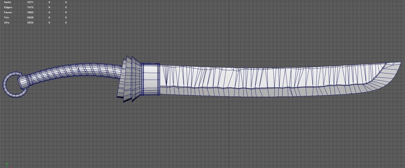 Cursed Sword Low-poly 3D model_9