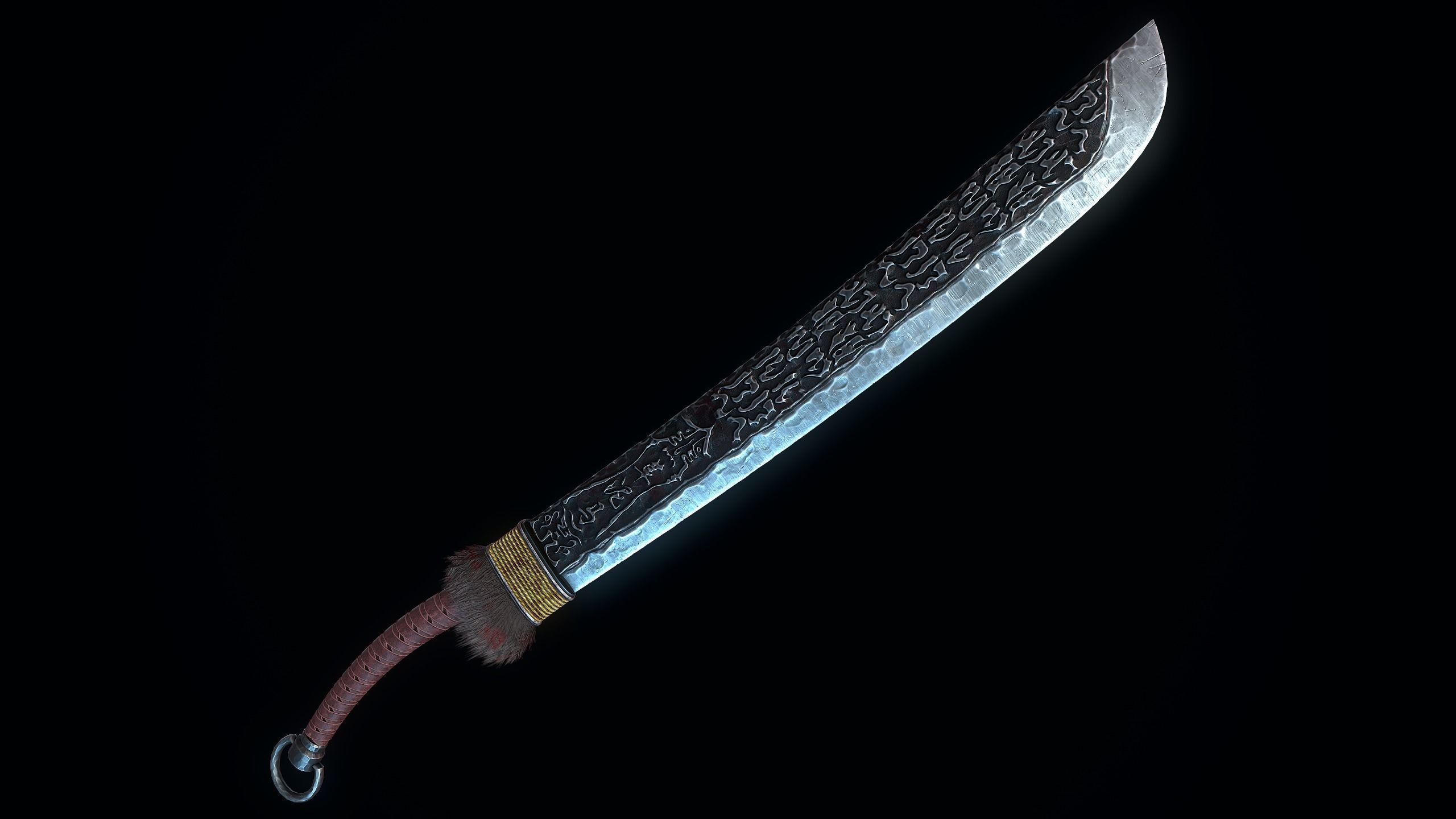 Cursed Sword Low-poly 3D model_6